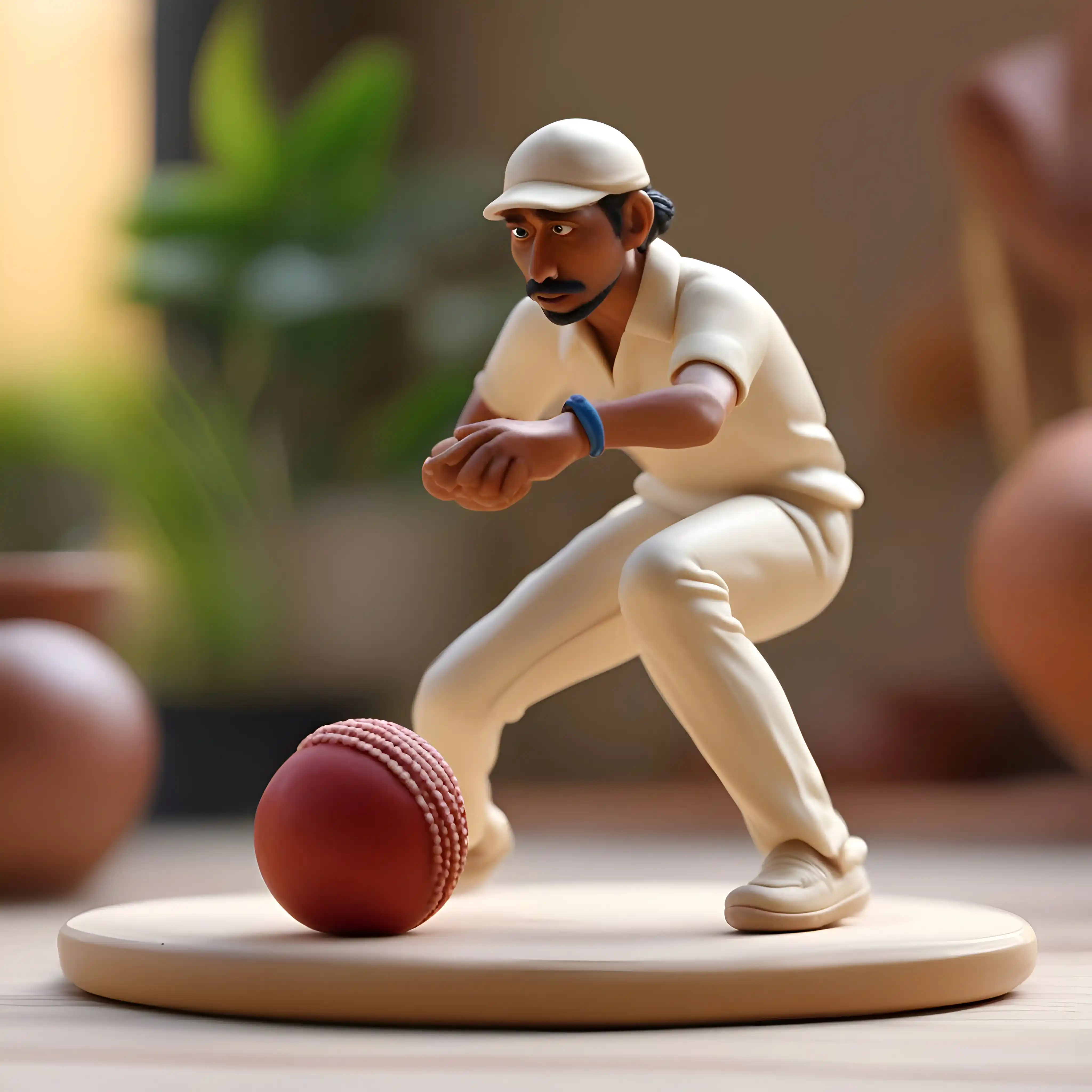 Cricket player batting